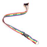 Lanyard Rainbow Nait Sublimated W/Side Squeeze And Break-A-W