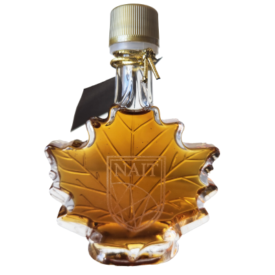 Maple Syrup 50ml In Leaf Bottle 100% Canadian Grade A W/Nait
