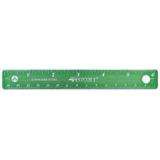 Ruler Stainless Steel Colored 6"/15Cm #50206  (Min/10)