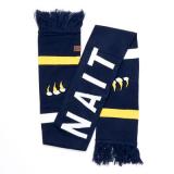 Unisex Scarf Knit W/Claw & Nait Embossed Leather Patch