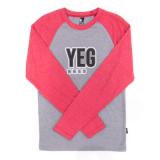 Unisex Tshirt Long Sleeve Raglan 2 Colors W/Yeg & Nait Scree