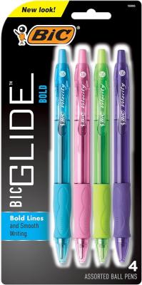 Pen Bic Velocity Bold 4 Pack Fashion Assorted Colors