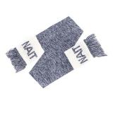 Unisex Scarf Knitted With "Nait" Embroidered On Both Ends