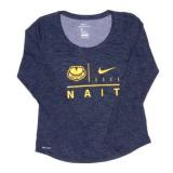 Ladies Tshirt Nike Long Sleeve Scoop Neck W/NAIT & Ooks Scre