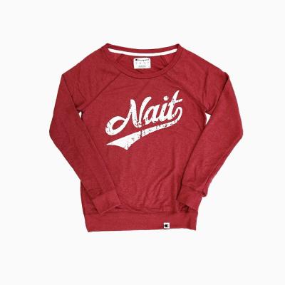 Ladies Sweater Champion Boatneck French Terry Long W/Nait Oo