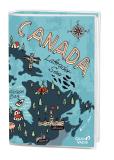 Notebook Lined White Paper 6"X9" Canada Map Blue