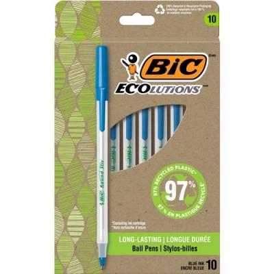 Pen Bic Revolution Stic Recycled Plastic 10 Pk Blue