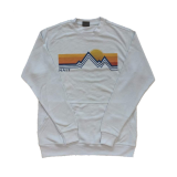 Unisex Sweater Crewneck Pouch Pocket W/Mountains & Nait