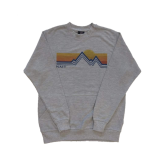 Unisex Sweater Crewneck Pouch Pocket W/Mountains & NAIT