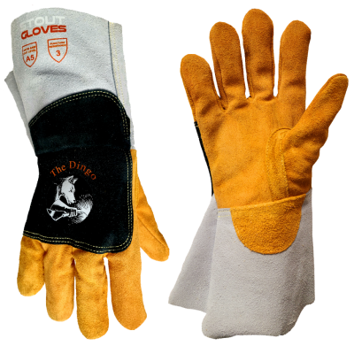 Glove The Dingo Cut 5 Cowhide Backhand Patch Gauntlet Xl