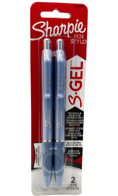 Pen Sharpie S-Gel Rt Fashion Barrel 0.7Mm Black Ink 2 Pack