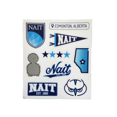 Sticker Sheet 6" X 7" Nait Shield & Icons