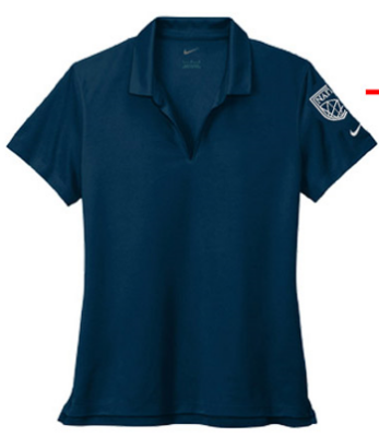 Ladies Polo Shirt Nike Dri-Fit Polyester Moisture Wick W/Nai