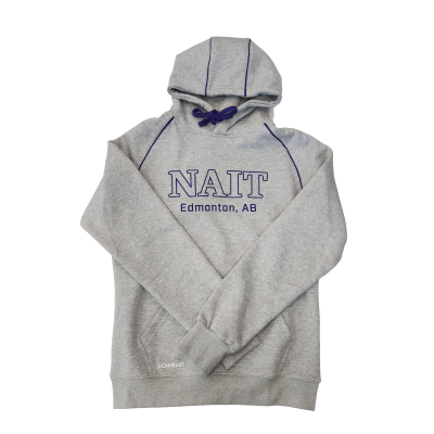 Unisex Hoodie Athletic Fit Purple Piping W/ Nait Outline