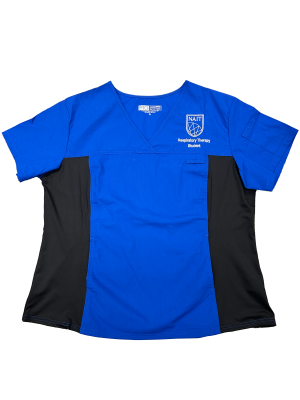 Unisex Scrub Top Respiratory Therapy Uniform W/Logo Chest