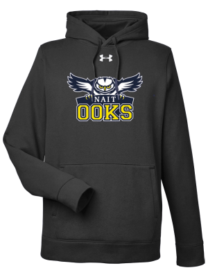 Mens Hoodie Under Armour Hustle Poly/Cotton W/Ooks Logo