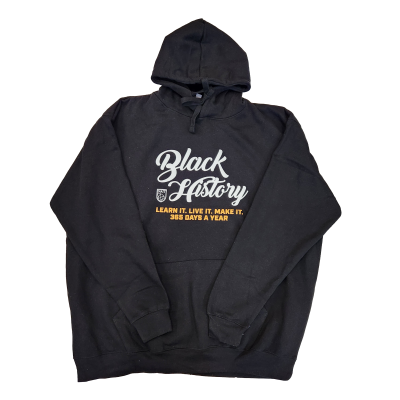 Unisex Hoodie Basic Poly/Cotton W/Black History Nait Logo