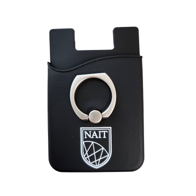 Phone Wallet With Ring Holder Silicone & Zinc Alloy W/Nait L