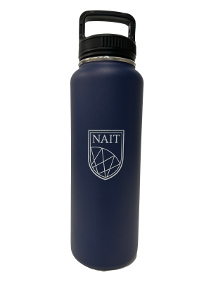 Water Bottle 40 Oz Double Wall Stainless Steel Handle W/Nait