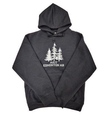 Unisex Hoodie Textured Fabric Lined Hood W/Nait Trees Logo