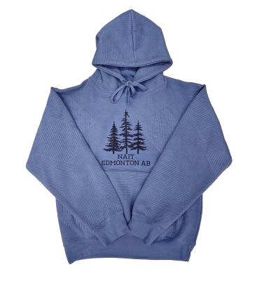 Unisex Hoodie Textured Fabric Lined Hood W/Nait Trees Logo