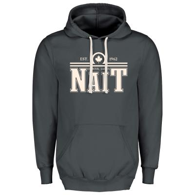 Unisex Hoodie Sueded Finish Ivory Drawcords W/Nait