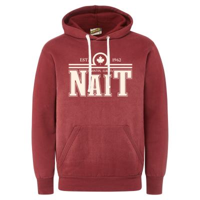 Unisex Hoodie Sueded Finish Ivory Drawcords W/Nait