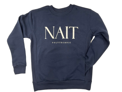 Ladies Sweater Crewneck On-Seam Pockets Rib Knit Sides W/Nai