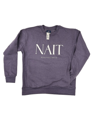 Ladies Sweater Crewneck On-Seam Pockets Rib Knit Sides W/Nai