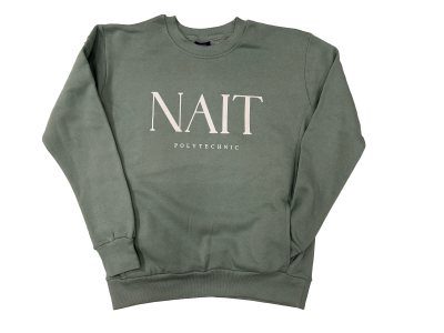 Ladies Sweater Crewneck On-Seam Pockets Rib Knit Sides W/Nai