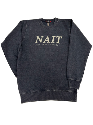 Unisex Sweater Crewneck Burnout Soft Fleece W/Nait