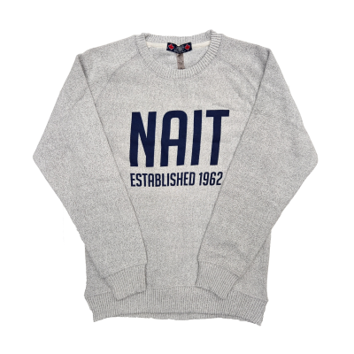 Unisex Sweater Crewneck Nantucket Knitted Fleece W/Nait