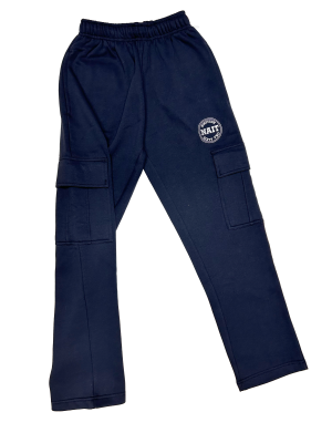 Unisex Sweatpants Cargo Open Bottom Side Pockets W/Nait